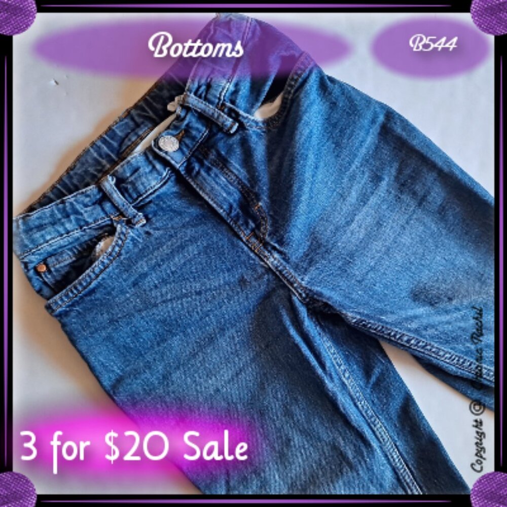 Blue Medium Wash Adjustable Waist Jeans